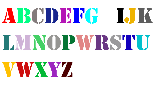 Text Warna warni Pelangi rainbow